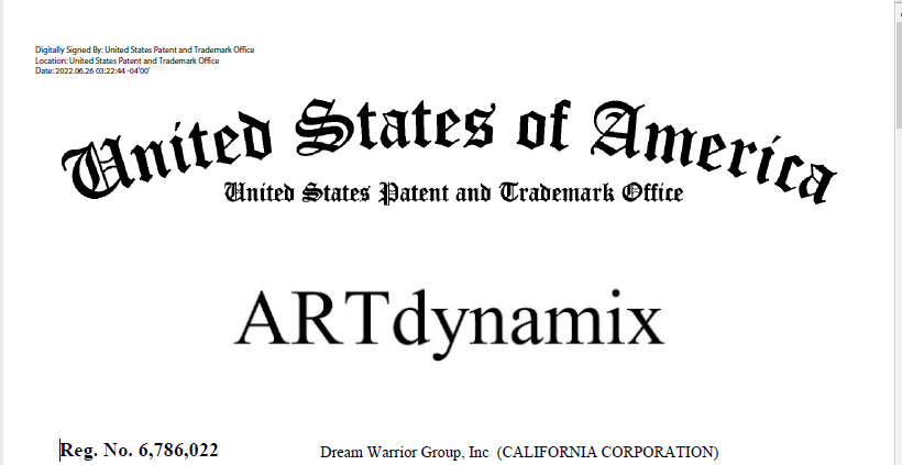 ARTdynamix earns Trademark®